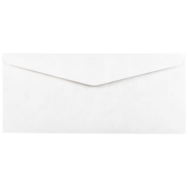 JAM Paper Tyvek Business Envelopes, #10, Gummed Seal, White, Pack Of 50
