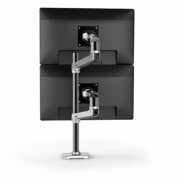 Ergotron Desk Mount for Monitor - Polished Aluminum - Height Adjustable - 2 Display(s) Supported - 40in Screen Support - 40 lb Load Capacity - 100 x 100, 75 x 75