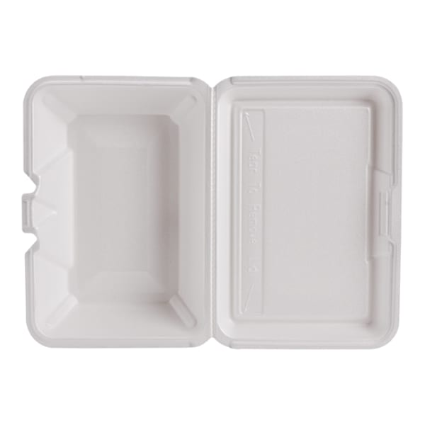 Dart Foam Hinged Food Containers, 9 5/16inH x 6 7/16inW x 2 15/16inD, Pack Of 200 Containers