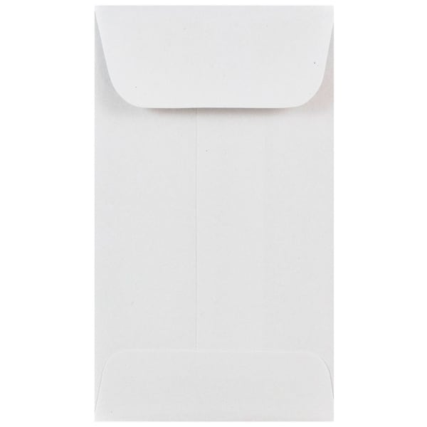 JAM PAPER #3 Coin Business Commercial Envelopes, 2 1/2in x 4 1/4in, White, Pack Of 25