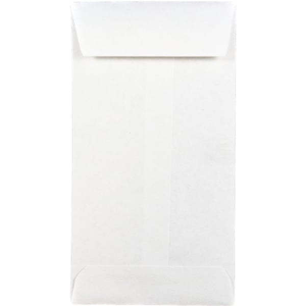JAM PAPER #5 Coin Envelopes, 2 7/8in x 5 1/4in, White, Pack Of 25