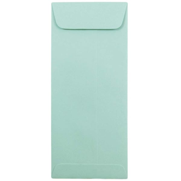 JAM Paper #10 Policy Envelopes, Gummed Seal, Aqua, Pack Of 25