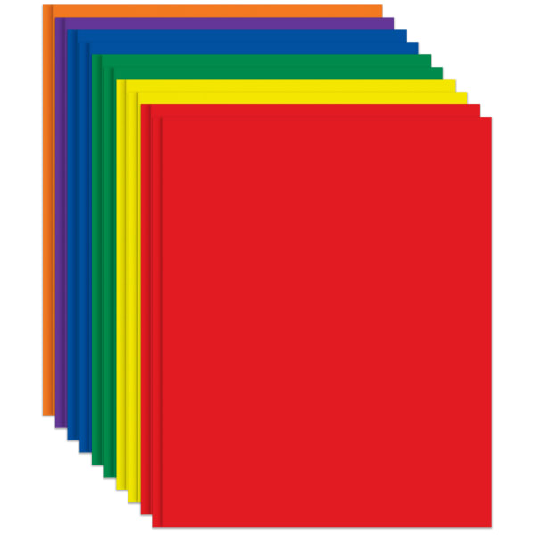 Office Depot Brand 2-Pocket School-Grade Paper Folders with Prongs, Assorted Colors, Pack Of 10