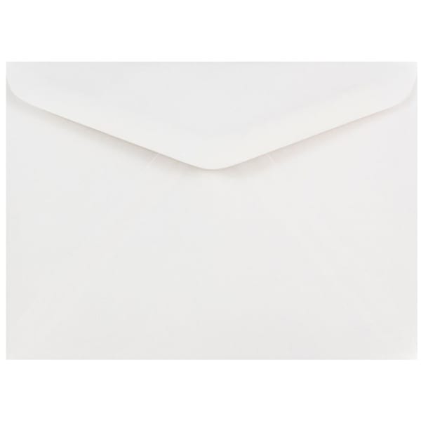 JAM Paper Booklet Invitation Envelopes, A7, Gummed Seal, White, Pack Of 25
