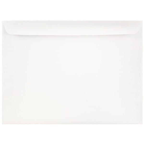 JAM Paper Booklet Envelopes #10, Gummed Seal, White, Pack Of 25