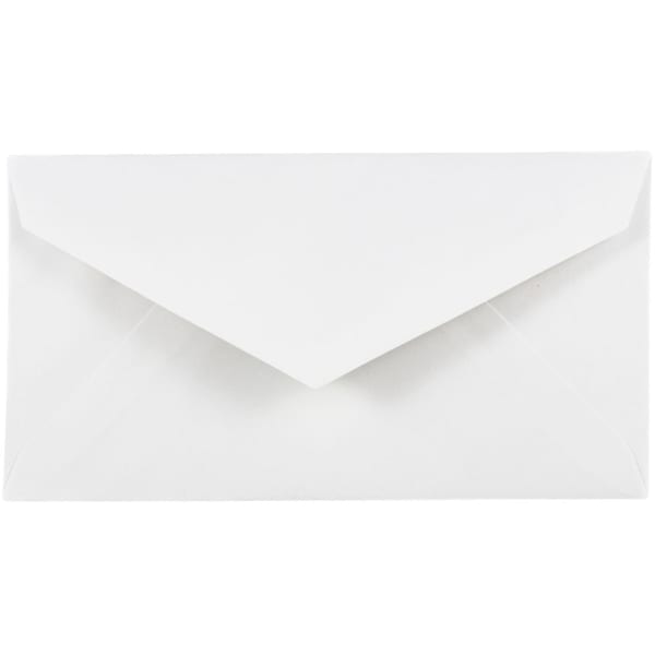 JAM PAPER Monarch Commercial Envelopes, 3 7/8in x 7 1/2in, White, Pack Of 25