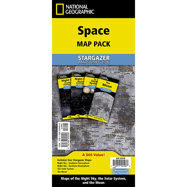 National Geographic Space, Stargazer Map Pack Bundle, Folded: 4.25in x 9.25in, Flat: 25.25in x 18.5in