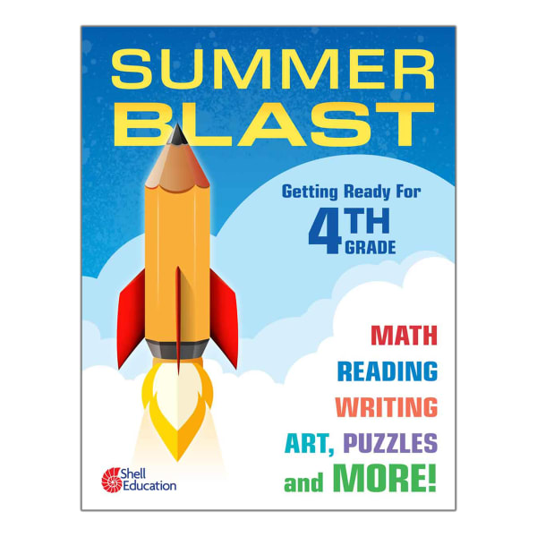 Shell Education Summer Blast Activity Book, Getting Ready For Grade 4