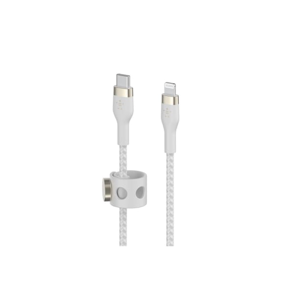 Belkin BoostCharge Pro Flex Braided USB-C To Lightning Cable, 3M/10ft, White