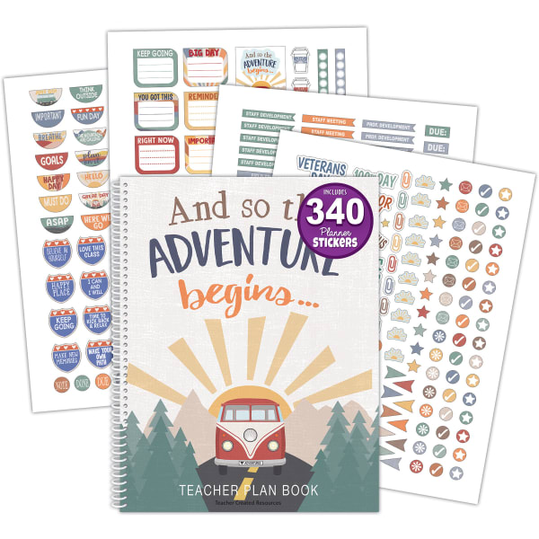 Teacher Created Resources Teacher Plan Book, Moving Mountains Road Trip