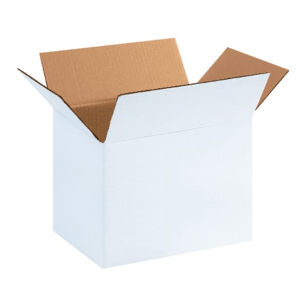 Partners Brand White Corrugated Boxes 11 1/4in x 8 3/4in x 12in, Bundle of 25