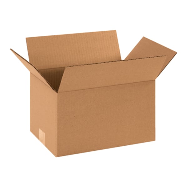 Partners Brand Corrugated Boxes 12in x 8in x 7in, Kraft, Bundle of 25