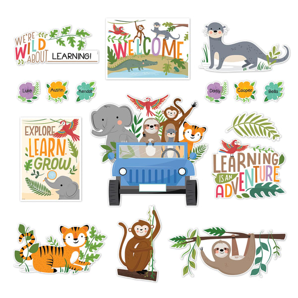 Creative Teaching Press Jungle Friends Bulletin Board Set, 48 Pieces
