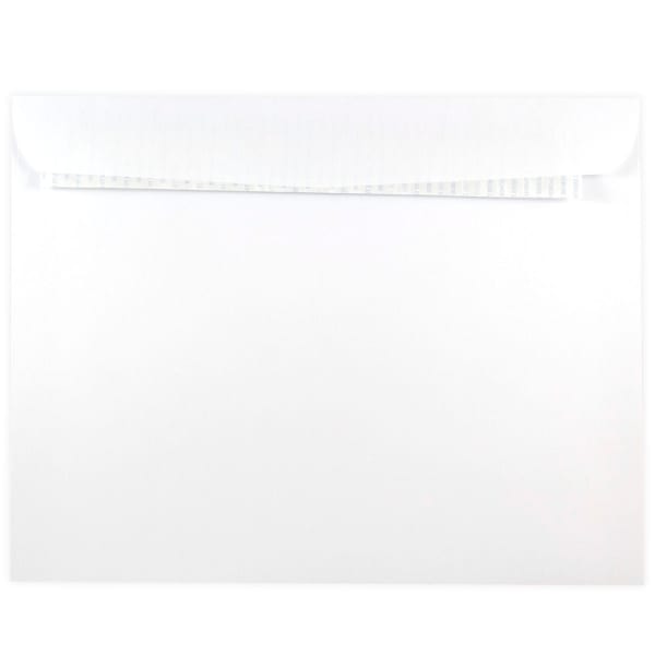 JAM Paper Booklet Envelopes, 10in x 13in, Peel & Seal Closure, White, Pack Of 25 Envelopes