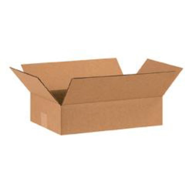 Partners Brand Flat Corrugated Boxes 15in x 10in x 4in, Bundle of 25