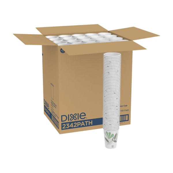 Dixie Paper Hot Cups, 12 Oz, Pathways, Case Of 1,000 Cups