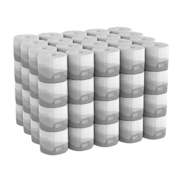 Pacific Blue by GP PRO, 2 Ply, Standard Roll Embossed Toilet Paper, 4.05x4, 100% Recycled, White, 550 Sheets, 80 Rolls per Case