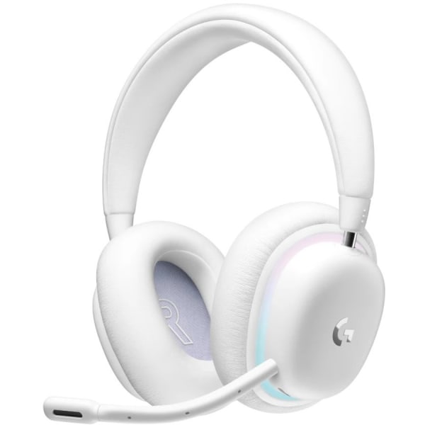 Logitech G735 Gaming Headset - Mini-phone (3.5mm), USB - Wired/Wireless - Bluetooth/RF - 65.6 ft - 38 Ohm - 20 Hz to 20 kHz - On-ear - Ear-cup - Cardioid, Uni-directional Microphone - White Mist