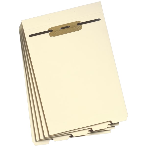Smead End-Tab Folder Dividers With Fasteners, Letter Size, Manila, Box Of 50