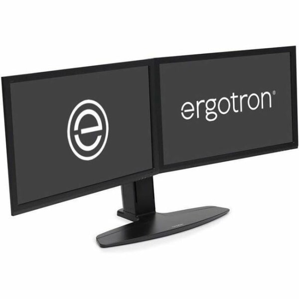 Ergotron Neo-Flex Dual LCD Lift Stand - Up to 24in Screen Support - 34 lb Load Capacity - LCD Display Type Supported - Desktop - Black