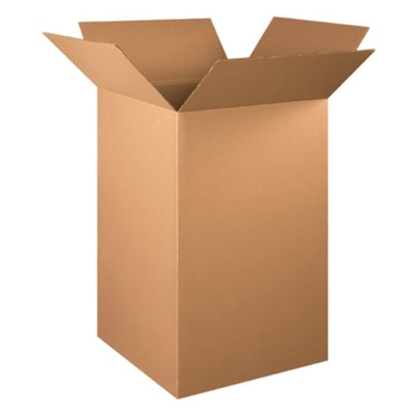 Partners Brand Tall Corrugated Boxes, 22in x 22in x 36in, Kraft, Bundle of 10