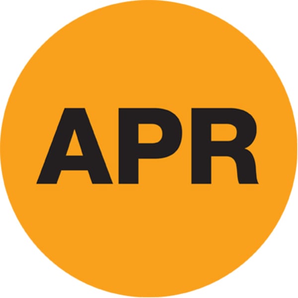 Tape Logic Orange - "APR" Months of the Year Labels 1in, DL6726, Roll of 500