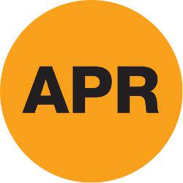 Tape Logic Orange - "APR" Months of the Year Labels 2in, DL6738, Roll of 500