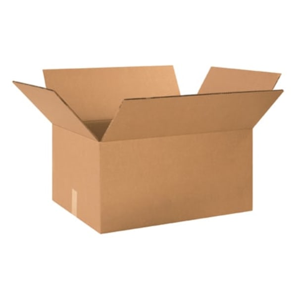 Partners Brand Double Wall Boxes, 24in x 18in x 12in, Kraft, Bundle of 10