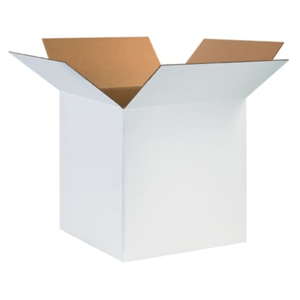 Partners Brand Brand Corrugated Boxes 24in x 24in x 24in, White, Bundle of 10