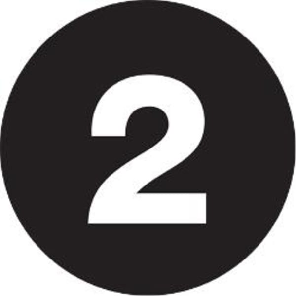 Tape Logic Black - " Number Labels 2in, DL6770, Roll of 500