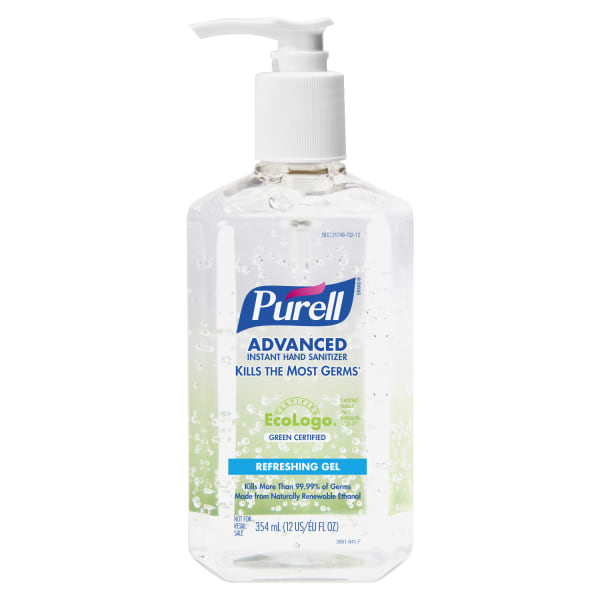 Purell ADX Advanced Green Certified Gel Instant Hand Sanitizer, 354.9 mL