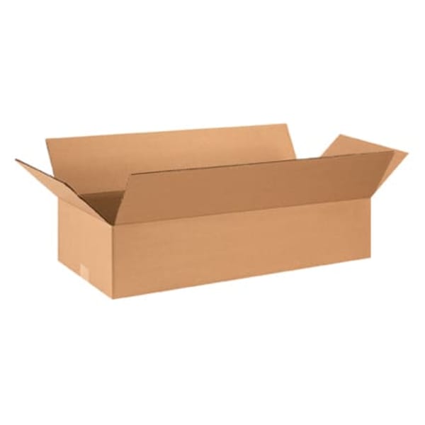 Partners Brand Flat Corrugated Boxes, 28in x 12in x 6in, Kraft, Bundle of 25