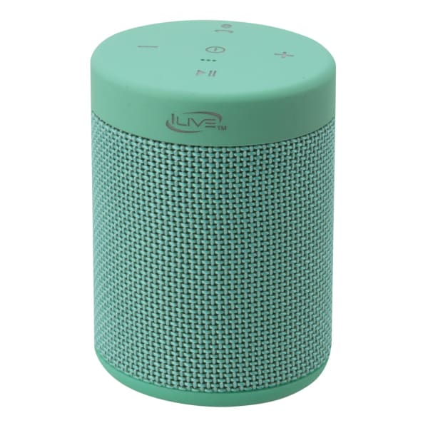 iLive ISBW108 Bluetooth Waterproof Speaker, 3.5inH x 2.6inW x 2.6inD, Teal, ISBW108TQ