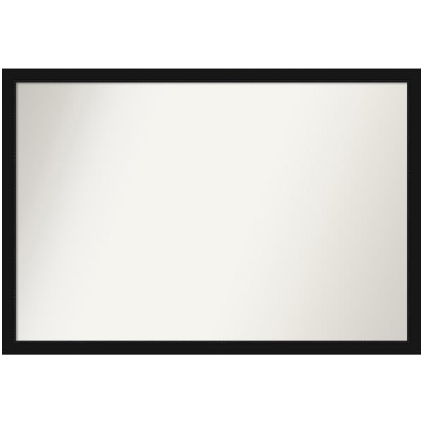 Amanti Art Narrow Non-Beveled Rectangle Framed Bathroom Wall Mirror, 26in x 38in, Avon Black