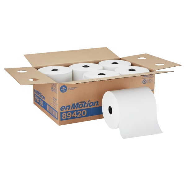 enMotion by GP PRO, 1-Ply, 8.2in x 700ft, White, 6 Rolls per Case