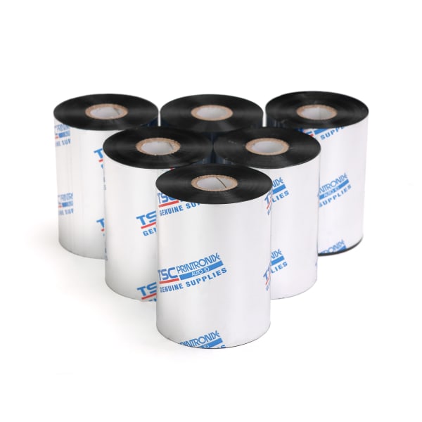 TSC Printronix Auto ID 8300-PWX Thermal Transfer 4-3/8inW x 2051L Black Ribbons, Pack Of 6 Rolls