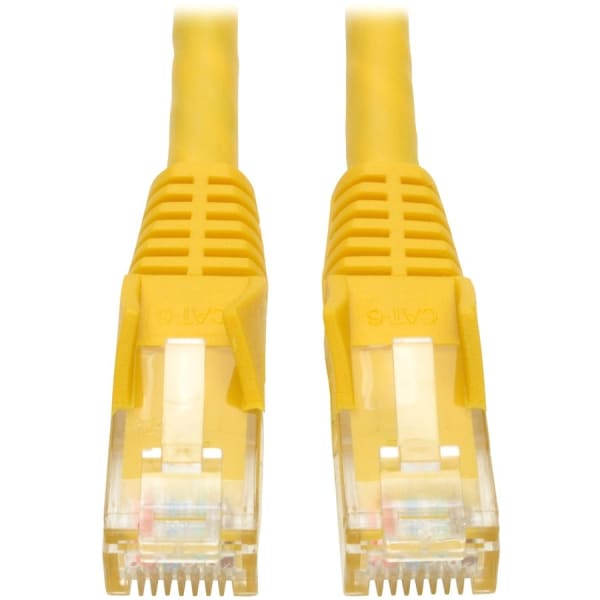 Tripp Lite Cat6 Gigabit Snagless Molded Patch Cable, 15ft, Yellow