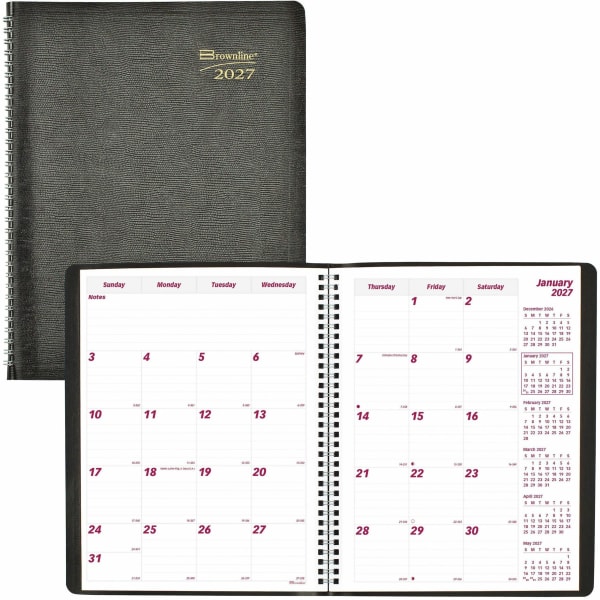 Brownline Monthly Planner, Julian Dates, Monthly, 14 Month, December 2024 to January 2026