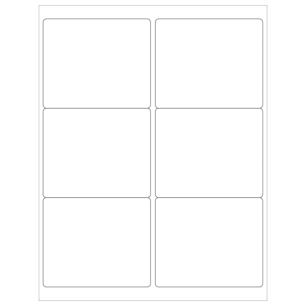 Tape Logic Removable Laser Labels, LL266, Rectangle, 4in x 3 3/8in, White, Case Of 600