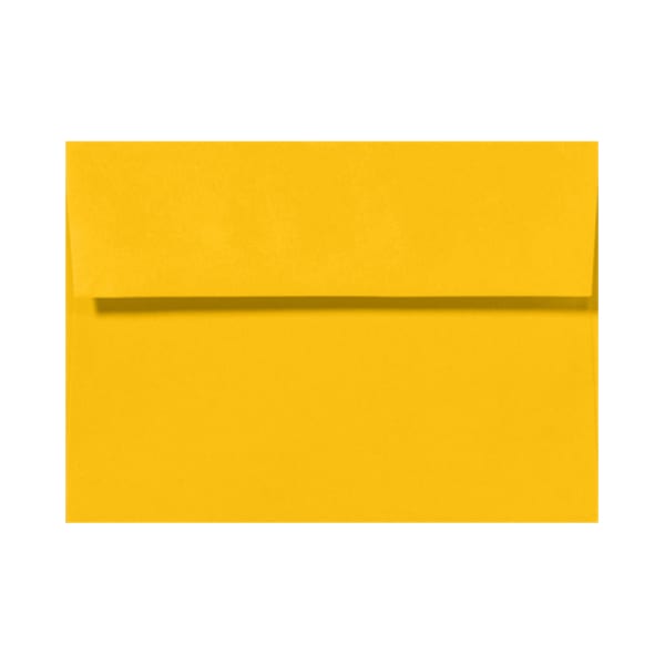 LUX Invitation Envelopes, A7, Peel & Stick Closure, Sunflower Yellow, Pack Of 250
