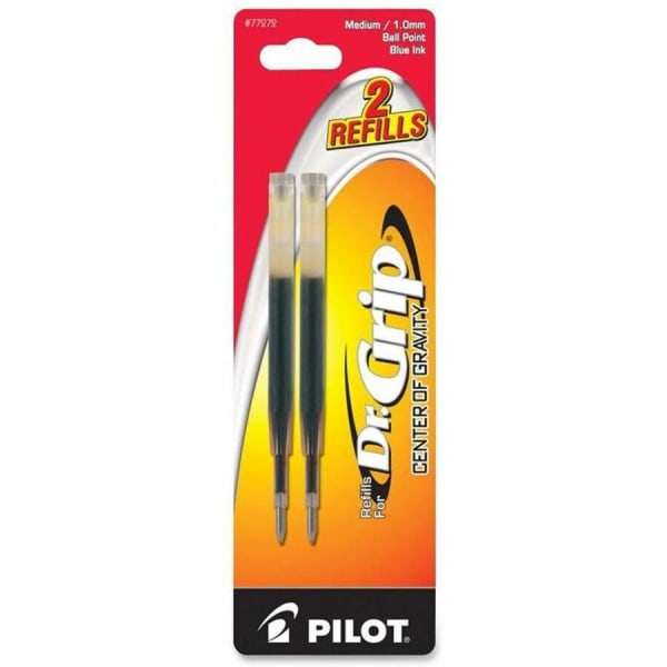 Pilot Dr. Grip Center of Gravity Pen Refills - 1 mm, Medium Point - Blue Ink - 2 / Pack