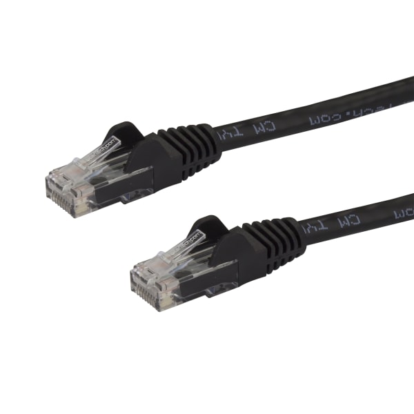 StarTech.com 5ft CAT6 Ethernet Cable - Black Snagless Gigabit CAT 6 Wire - 5ft Black CAT6 up to 160ft - 650MHz Snagless UTP RJ45 patch/network cord