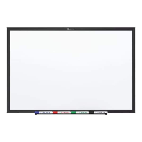 Quartet Classic Magnetic Dry-Erase Whiteboard, 48in x 72in, Aluminum Frame With Black Finish