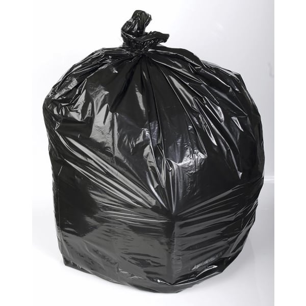 Medline 1.35-Mil Flat Low-Density Liners, 33 Gallon, 33in x 40in, Black, Pack Of 100