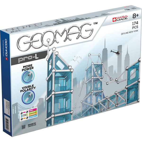 Geomag PRO L Building Set, Grades 3-12, Set Of 174 Pieces