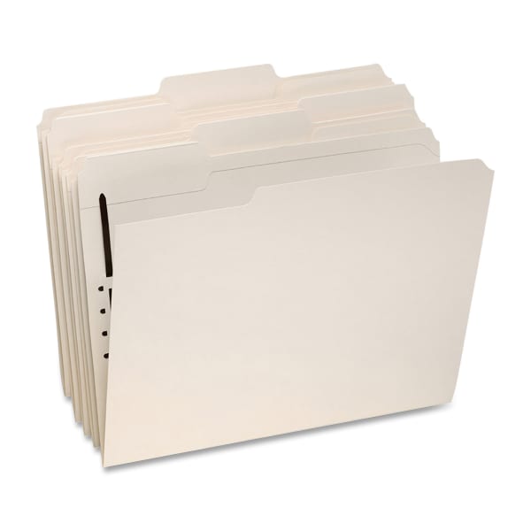 Oxford Top-Tab File Folders With Fasteners, Legal Size, 1 Fastener, Manila, Box Of 50