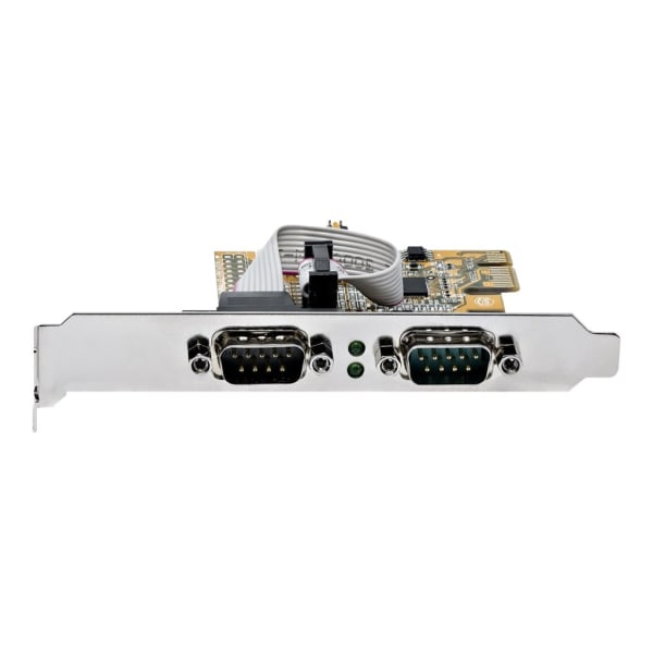 StarTech.com 2-Port PCI Express Serial Card, Dual Port PCIe to RS232 (DB9) Serial Card, 16C1050 UART, COM Retention, Windows & Linux - Connect serial RS232 (DB9) devices with this PC Serial Card. Supports 16C1050 UART