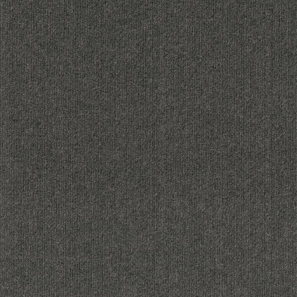 Foss Floors Ridgeline Peel & Stick Carpet Tiles, 24in x 24in, Black Ice, Set Of 15 Tiles