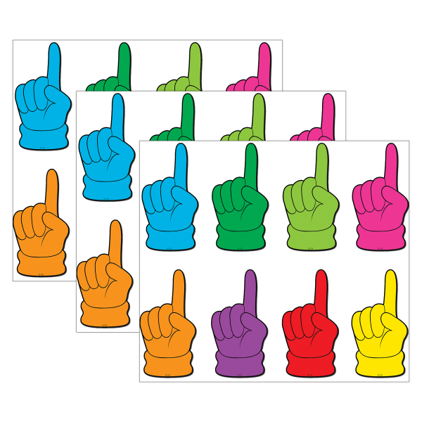 Teacher Created Resources Magnetic Accents, Pointing Hands, 16 Per Pack, Set Of 3 Packs