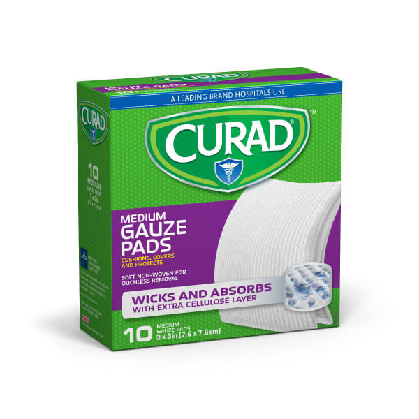 CURAD Pro-Gauze Sterile Pads, 3in x 3in, Case Of 24